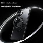 For Samsung Galaxy S25 Magnetic Case Kickstand Matte PC + TPU Phone Cover with Silicone Ring