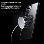 For Samsung Galaxy S25 Magnetic Case Kickstand Matte PC + TPU Phone Cover with Silicone Ring