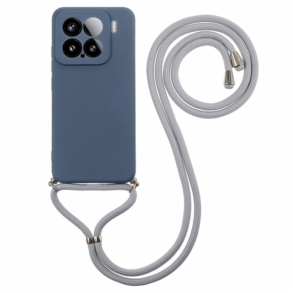 For Xiaomi 15 Crossbody Case Flexible TPU Fiber Lining Anti-Shock Phone Cover