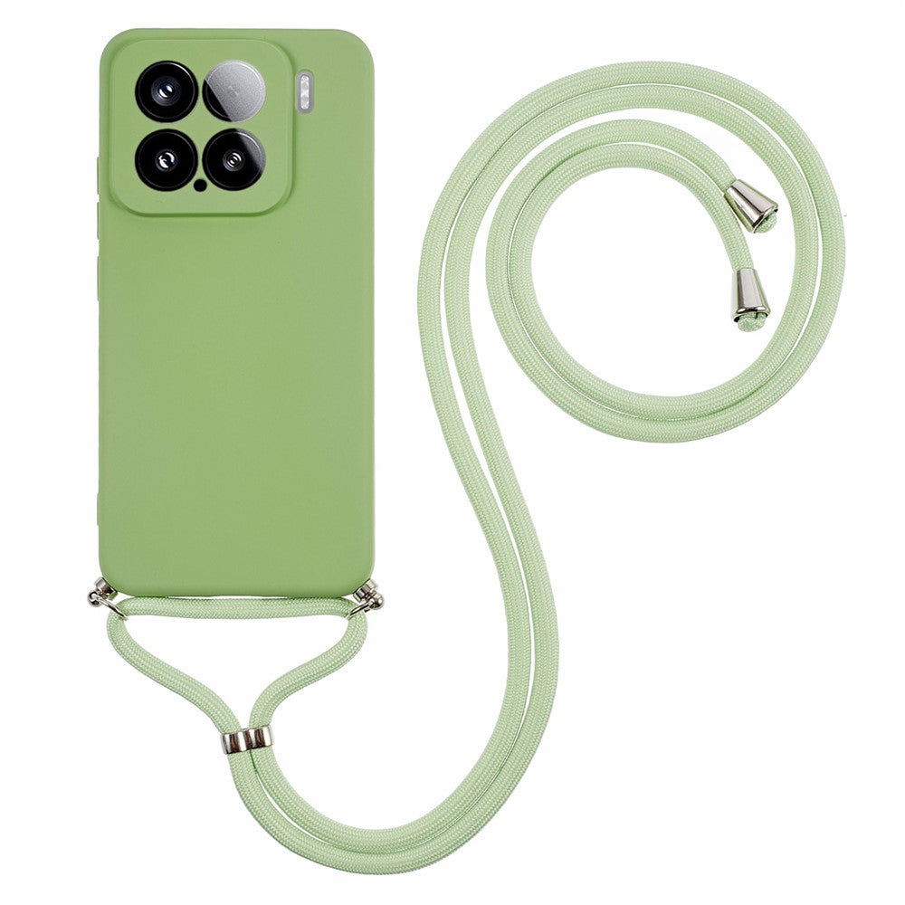 For Xiaomi 15 Crossbody Case Flexible TPU Fiber Lining Anti-Shock Phone Cover
