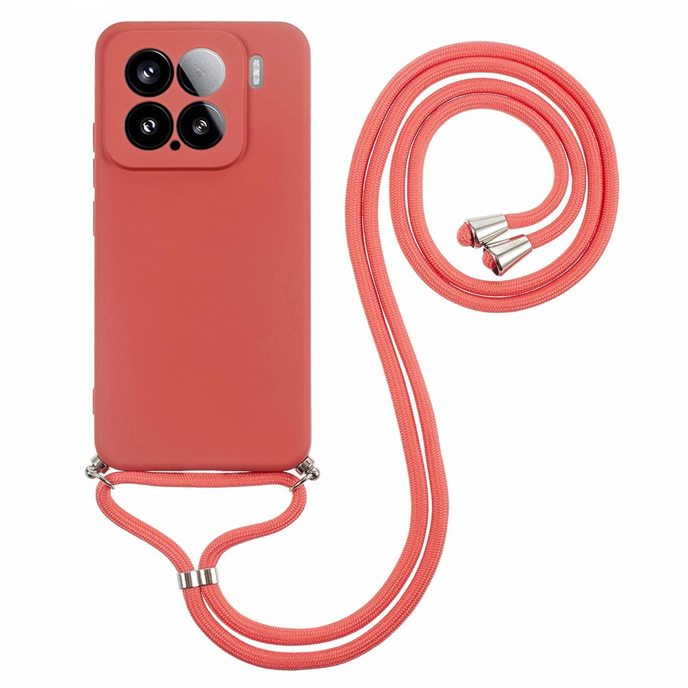 For Xiaomi 15 Crossbody Case Flexible TPU Fiber Lining Anti-Shock Phone Cover