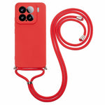 For Xiaomi 15 Crossbody Case Flexible TPU Fiber Lining Anti-Shock Phone Cover
