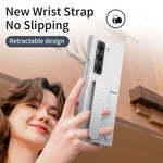 Kickstand Wristband Phone Case for Samsung Galaxy Z Fold Special PC Silicone Mobile Cover