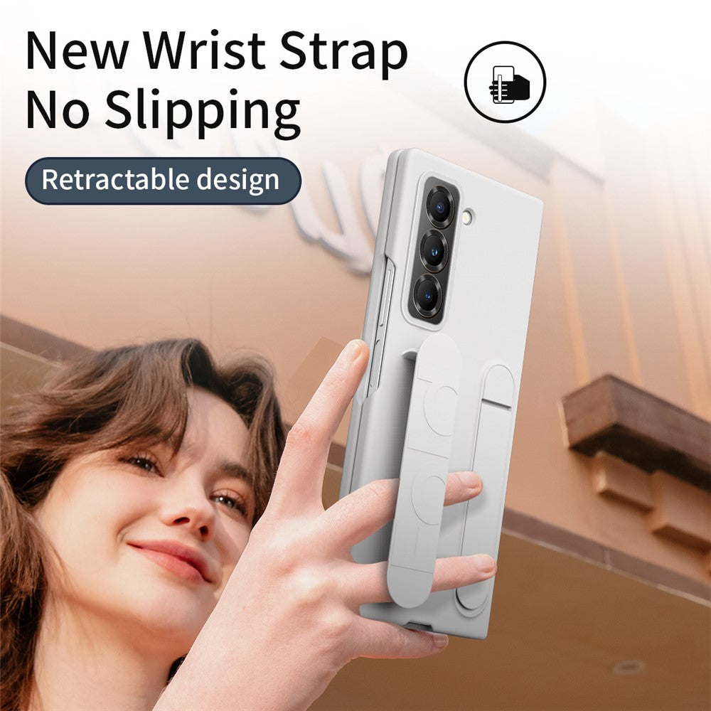 Kickstand Wristband Phone Case for Samsung Galaxy Z Fold Special PC Silicone Mobile Cover