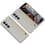 Phone Case with Tempered Glass Film for Samsung Galaxy Z Fold Special Hard PC Back Cover with Stylus