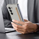 Phone Case with Tempered Glass Film for Samsung Galaxy Z Fold Special Hard PC Back Cover with Stylus