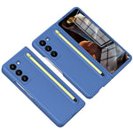 Phone Case with Tempered Glass Film for Samsung Galaxy Z Fold Special Hard PC Back Cover with Stylus