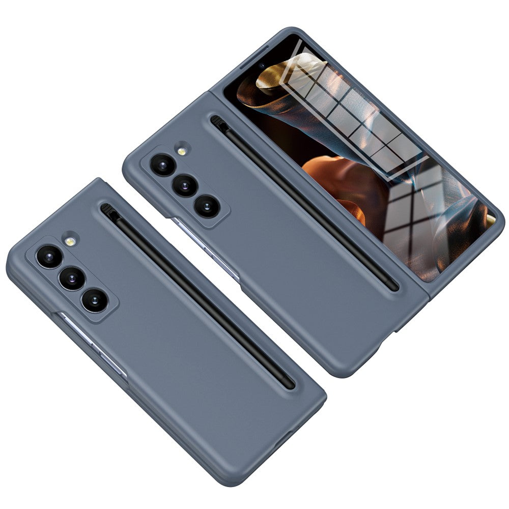 Phone Case with Tempered Glass Film for Samsung Galaxy Z Fold Special Hard PC Back Cover with Stylus