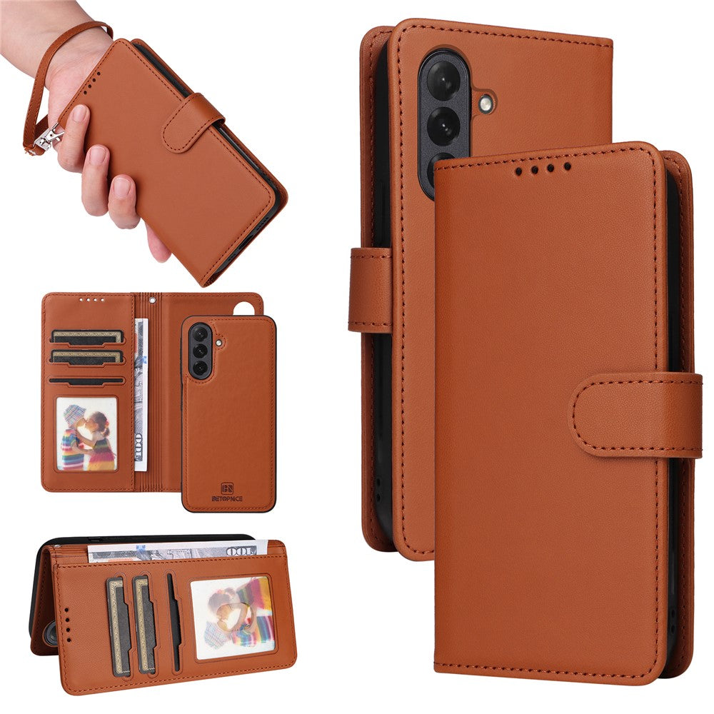 Til Samsung Galaxy A26 5G Magnetisk Etui BETOPNICE Aftageligt PU Læder Telefoncover med Rem