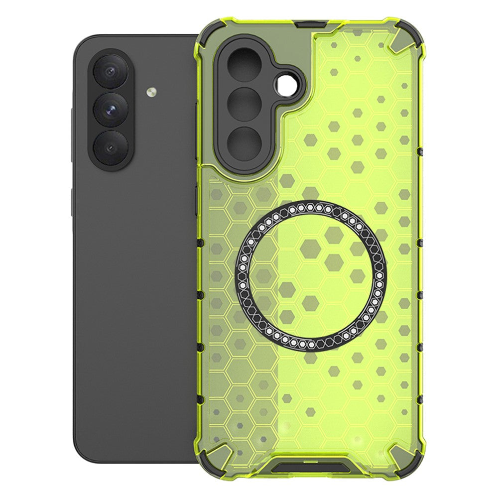 For Samsung Galaxy A26 5G Magnetic Case Honeycomb Design TPU + PC Phone Cover
