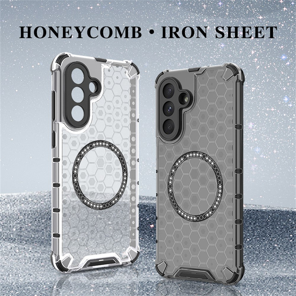 For Samsung Galaxy A26 5G Magnetic Case Honeycomb Design TPU + PC Phone Cover