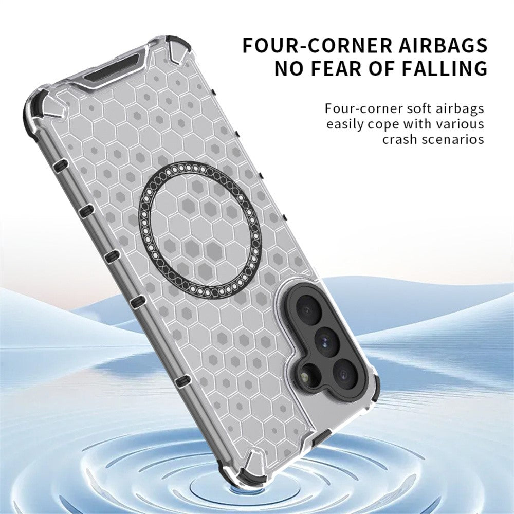For Samsung Galaxy A26 5G Magnetic Case Honeycomb Design TPU + PC Phone Cover