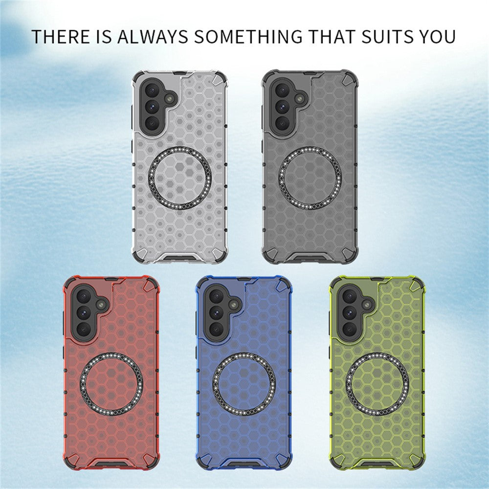 For Samsung Galaxy A26 5G Magnetic Case Honeycomb Design TPU + PC Phone Cover