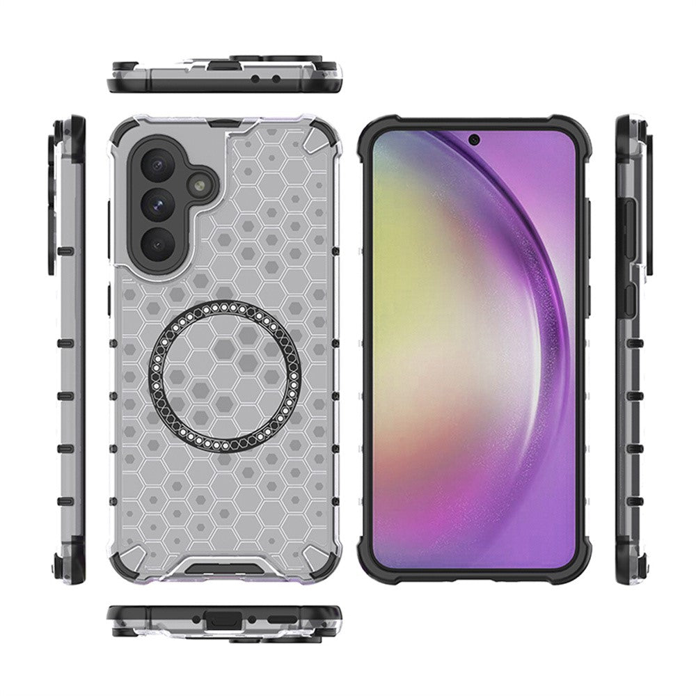 For Samsung Galaxy A26 5G Magnetic Case Honeycomb Design TPU + PC Phone Cover