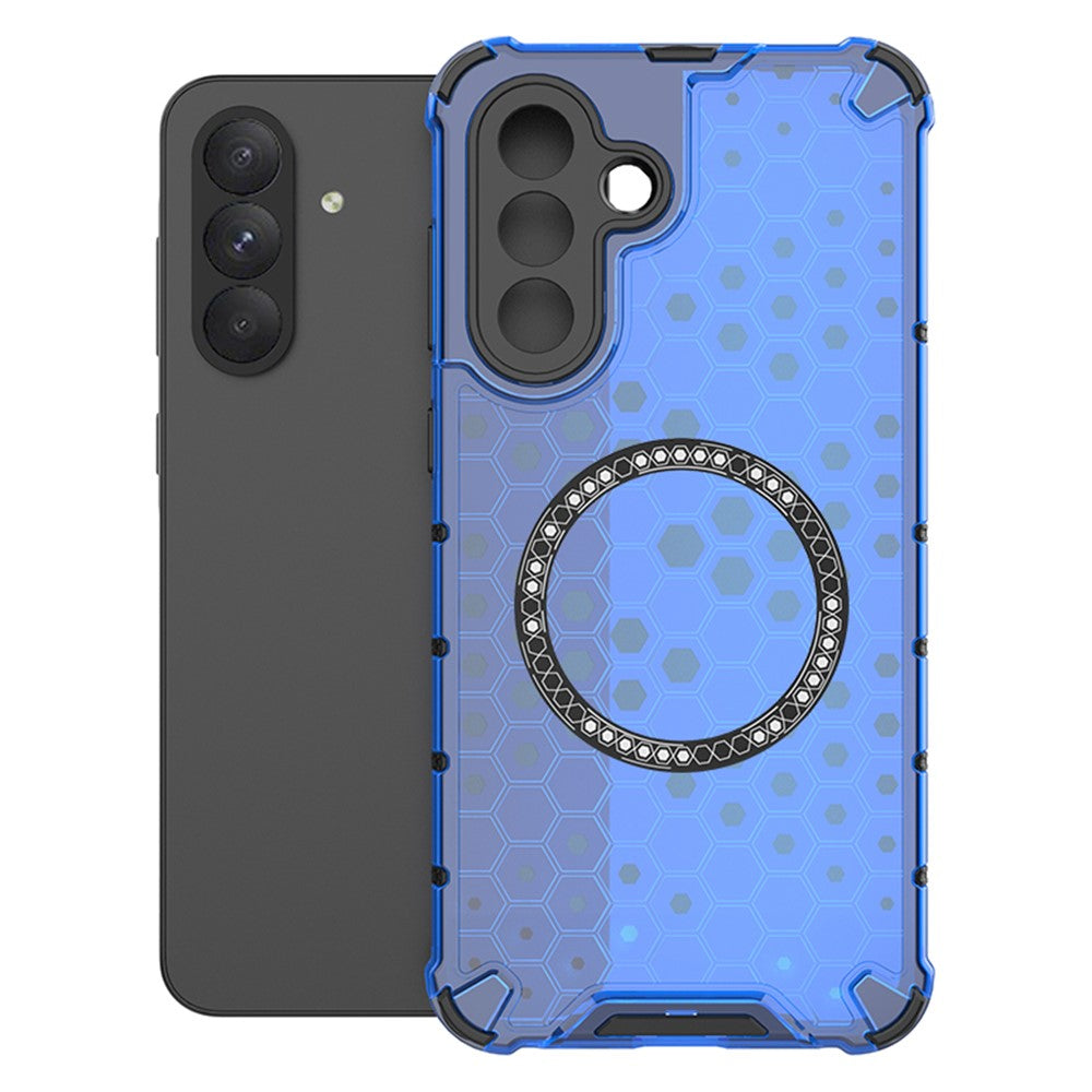 For Samsung Galaxy A26 5G Magnetic Case Honeycomb Design TPU + PC Phone Cover