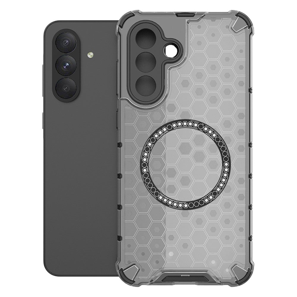 For Samsung Galaxy A26 5G Magnetic Case Honeycomb Design TPU + PC Phone Cover