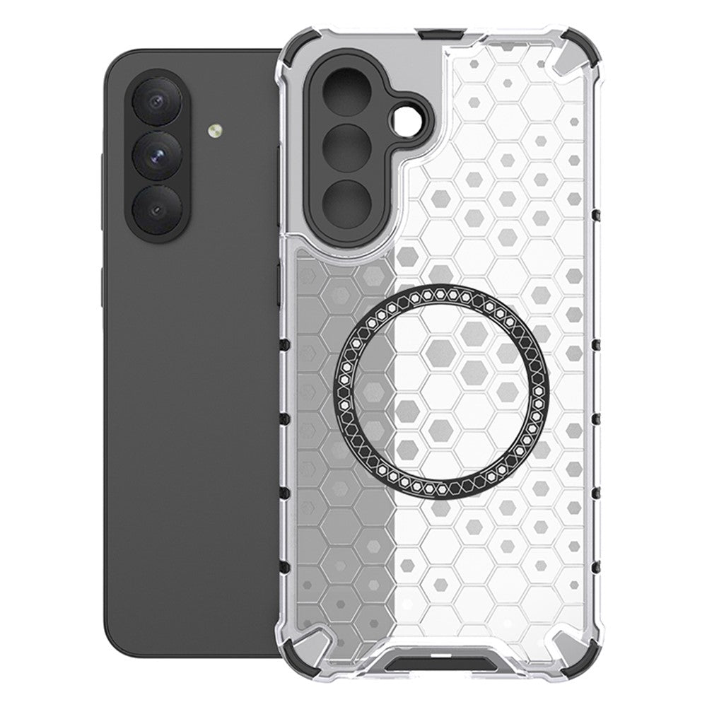 For Samsung Galaxy A26 5G Magnetic Case Honeycomb Design TPU + PC Phone Cover
