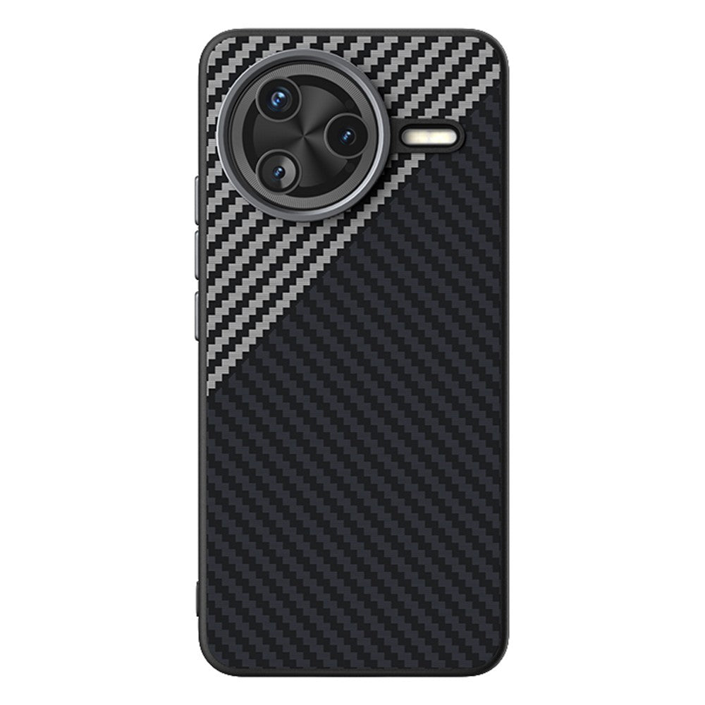 ABEEL För Xiaomi Poco F7 Pro 5G / Redmi K80 5G Magnetiskt Skal Kolfiberstruktur Baksida