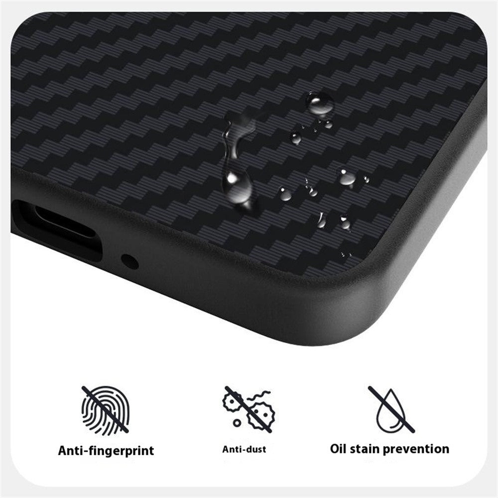 ABEEL För Xiaomi Poco F7 Pro 5G / Redmi K80 5G Magnetiskt Skal Kolfiberstruktur Baksida