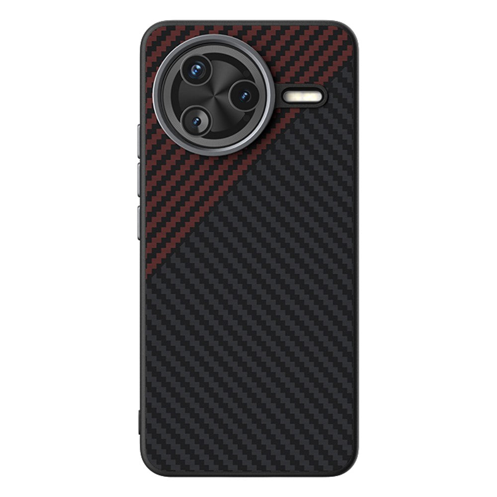 ABEEL För Xiaomi Poco F7 Pro 5G / Redmi K80 5G Magnetiskt Skal Kolfiberstruktur Baksida