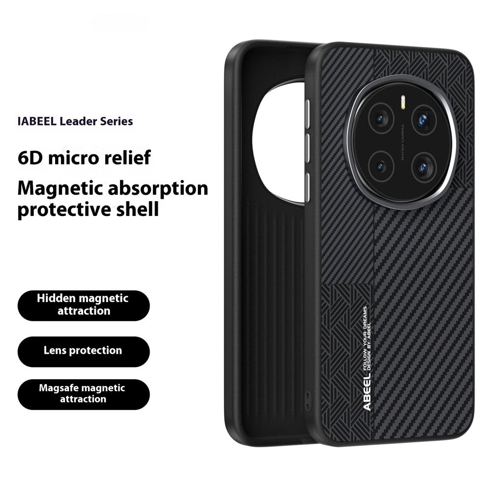 ABEEL For Honor Magic7 5G Magnetic Case PC + TPU + Aluminum Alloy + PU Leather Slim Phone Back Cover
