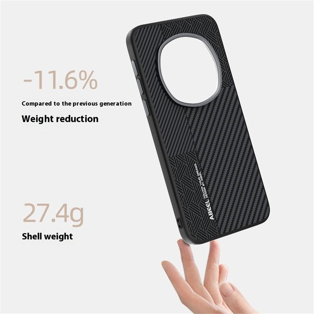ABEEL For Honor Magic7 5G Magnetic Case PC + TPU + Aluminum Alloy + PU Leather Slim Phone Back Cover