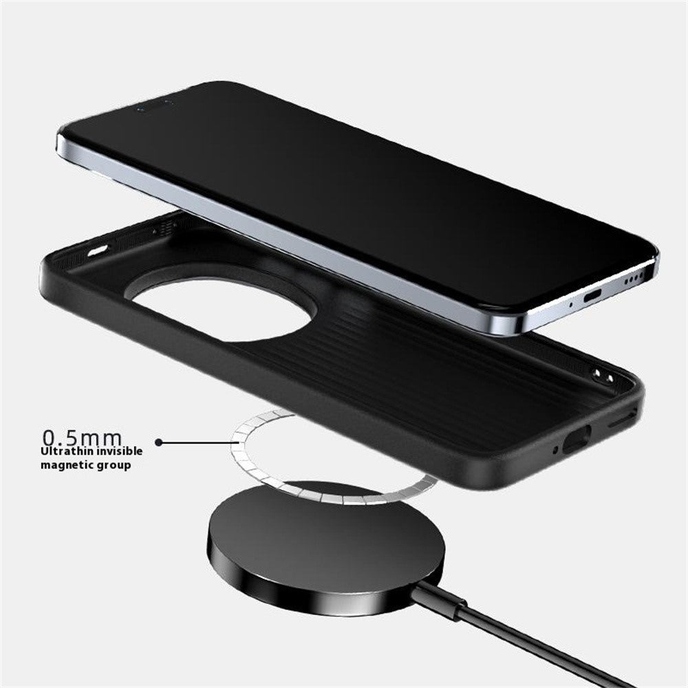 ABEEL For Honor Magic7 5G Magnetic Case PC + TPU + Aluminum Alloy + PU Leather Slim Phone Back Cover