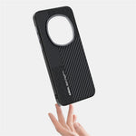 ABEEL For Honor Magic7 Pro 5G Magnetic Case PC + TPU + Aluminum Alloy + PU Leather Slim Phone Back Cover