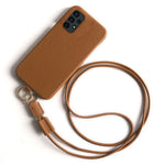 Til Samsung Galaxy A13 4G cover med lanyard ægte koskind PC telefon bagcover