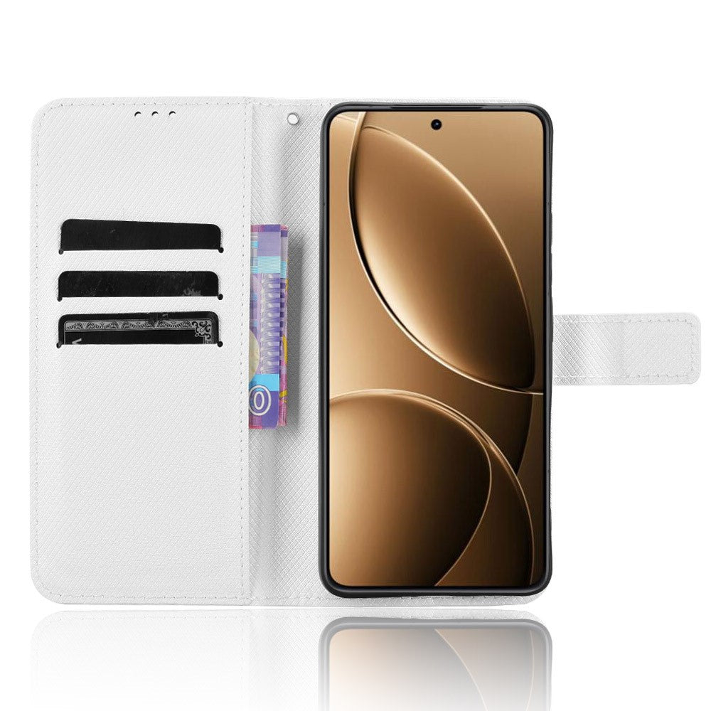 PU-læder-walletetui med diamantstruktur til Xiaomi Redmi K80 5G / K80 Pro 5G / Poco F7 Pro 5G / Poco F7 Ultra 5G