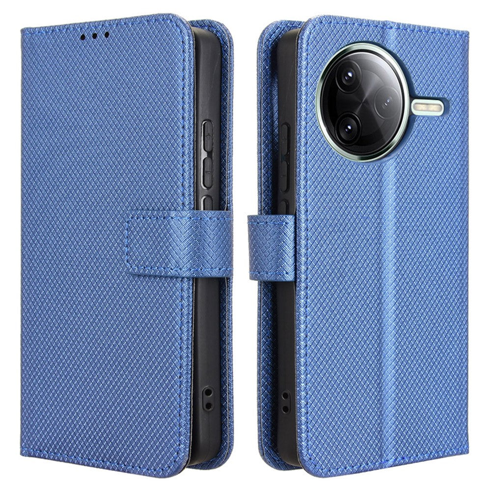 PU-læder-walletetui med diamantstruktur til Xiaomi Redmi K80 5G / K80 Pro 5G / Poco F7 Pro 5G / Poco F7 Ultra 5G