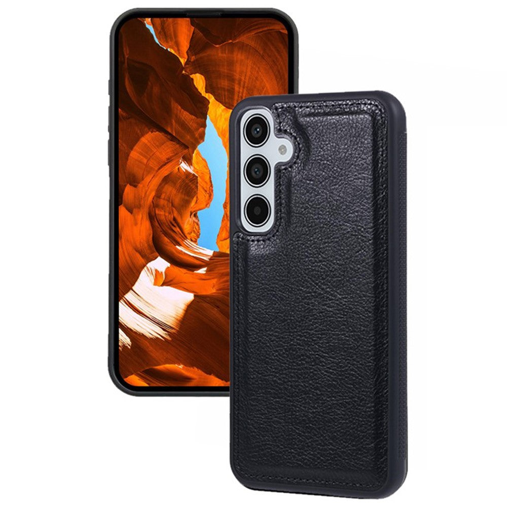 Til Samsung Galaxy A16 5G / A16 4G Cover Kalveskindsstruktur PU Læder Anti-fingeraftryk Bagcover