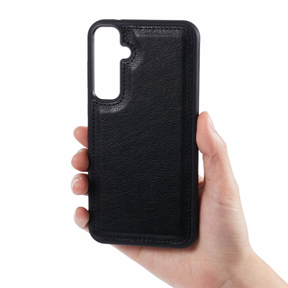 Til Samsung Galaxy A16 5G / A16 4G Cover Kalveskindsstruktur PU Læder Anti-fingeraftryk Bagcover