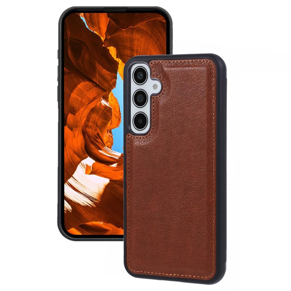 Til Samsung Galaxy A16 5G / A16 4G Cover Kalveskindsstruktur PU Læder Anti-fingeraftryk Bagcover