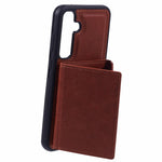 For Samsung Galaxy S25 Case Card Bag Kickstand TPU + PU Phone Cover
