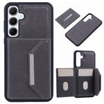 For Samsung Galaxy S25 Case Card Bag Kickstand TPU + PU Phone Cover
