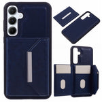 For Samsung Galaxy S25 Case Card Bag Kickstand TPU + PU Phone Cover