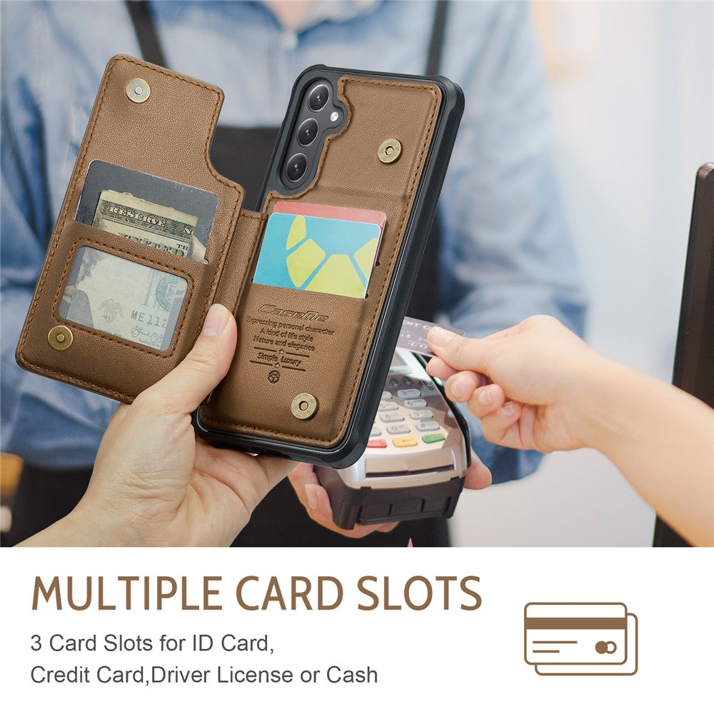 CASEME For Samsung Galaxy S25 Phone Case  C22 Leather Back Cover with RFID Blocking Card Slots