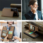 CASEME For Samsung Galaxy S25 Phone Case  C22 Leather Back Cover with RFID Blocking Card Slots
