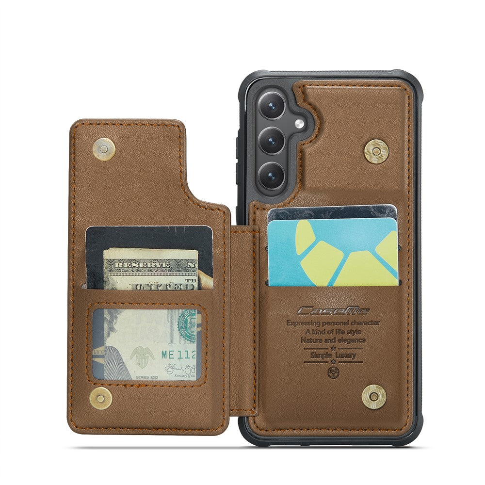 CASEME For Samsung Galaxy S25 Phone Case  C22 Leather Back Cover with RFID Blocking Card Slots