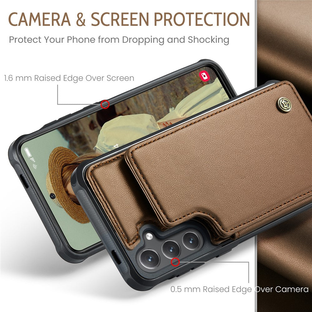 CASEME For Samsung Galaxy S25 Phone Case  C22 Leather Back Cover with RFID Blocking Card Slots
