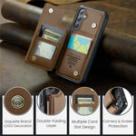 CASEME For Samsung Galaxy S25 Phone Case  C22 Leather Back Cover with RFID Blocking Card Slots