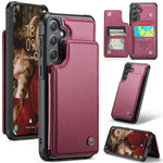 CASEME For Samsung Galaxy S25 Phone Case  C22 Leather Back Cover with RFID Blocking Card Slots