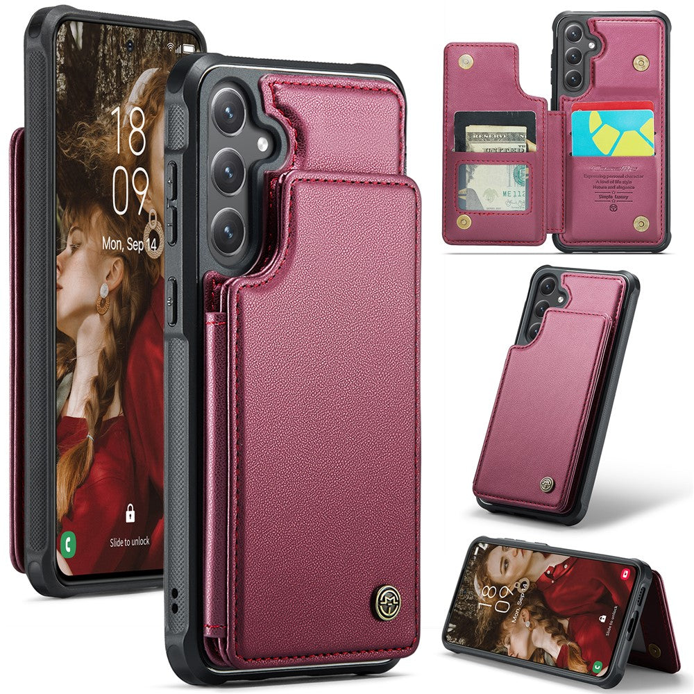CASEME For Samsung Galaxy S25 Phone Case  C22 Leather Back Cover with RFID Blocking Card Slots