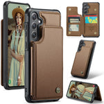 CASEME For Samsung Galaxy S25+ Phone Case C22 Leather Back Cover with RFID Blocking Card Slots