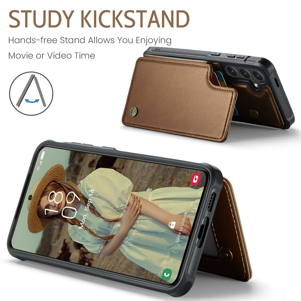 CASEME For Samsung Galaxy S25+ Phone Case C22 Leather Back Cover with RFID Blocking Card Slots