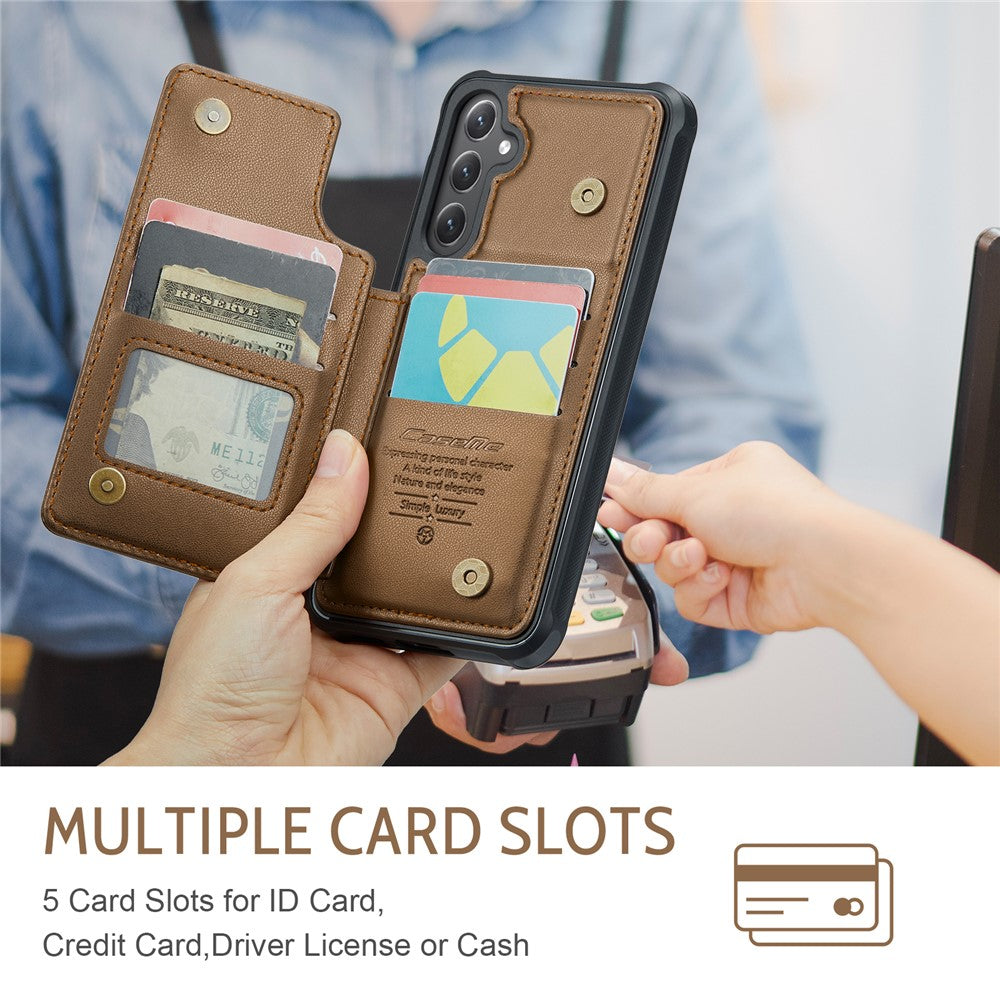 CASEME For Samsung Galaxy S25+ Phone Case C22 Leather Back Cover with RFID Blocking Card Slots