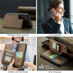 CASEME For Samsung Galaxy S25+ Phone Case C22 Leather Back Cover with RFID Blocking Card Slots