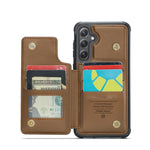 CASEME For Samsung Galaxy S25+ Phone Case C22 Leather Back Cover with RFID Blocking Card Slots