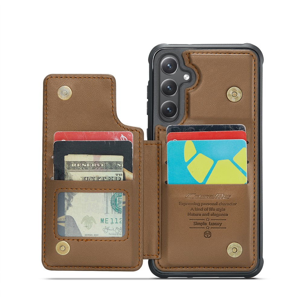 CASEME For Samsung Galaxy S25+ Phone Case C22 Leather Back Cover with RFID Blocking Card Slots